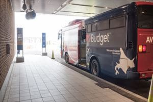 8. At the end of the road, you will see the bus stops.