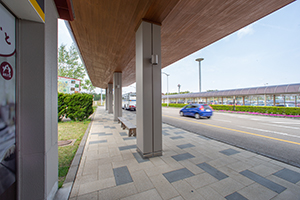 4. Go out from the exit and go to the left.