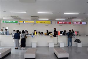 3. There are all rental car counters together in the Airport Building Annex.