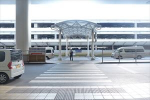 4. Go across the cross walk.