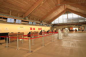 9. [For international flights] Go straight through the check-in area.