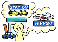It is easy to use because every offices close to airport and station