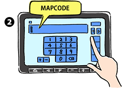 Type mapcode of destination