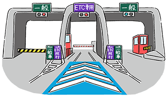 a general lane and an ETC dedicated lane.