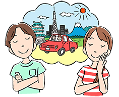 Simulate the car travel on the first day of the travel!