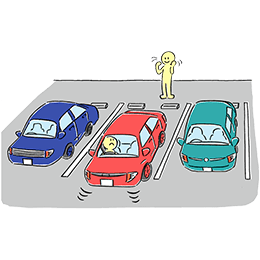 Ask a passenger to lead the car.