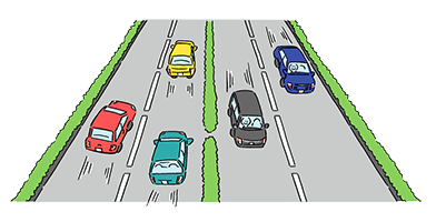 Cars keep to the left