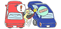 ②When a door opens, the door hits and damages a next car.