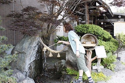 男山酒造り資料館の伏流水