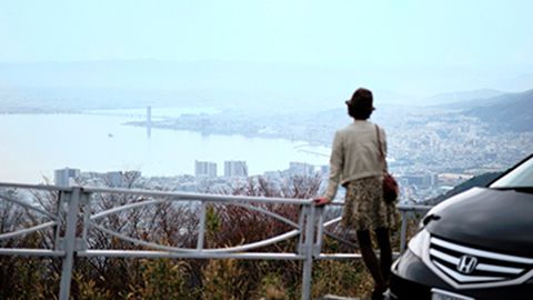 京都市街と琵琶湖を眼下に望む絶景ロード