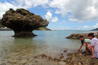 アマンジの海辺とカップル