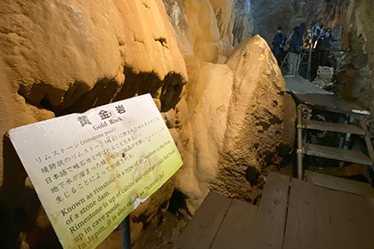 店内でお土産を選ぶ男女